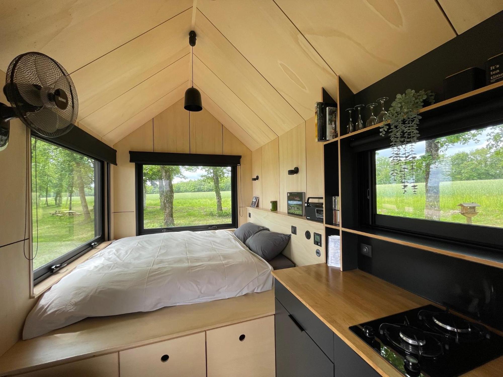 L'Envolee Ecolodge, Tiny House Au Coeur Des Vignes Loches-sur-Ource Exterior foto